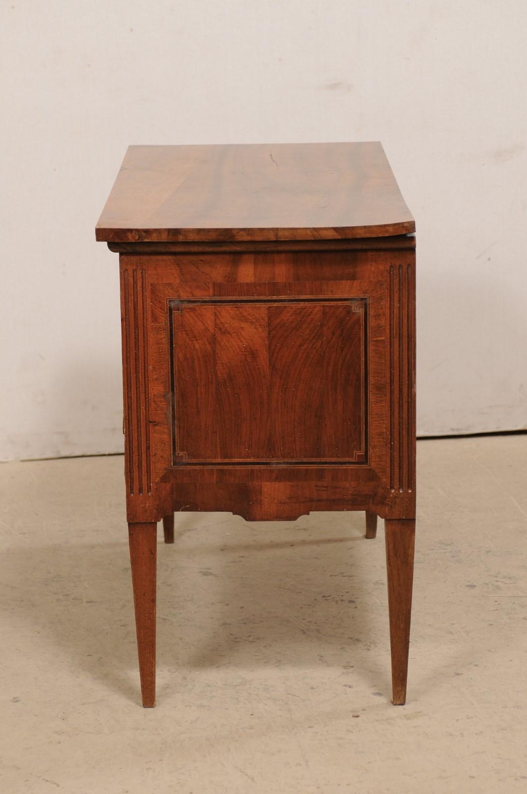 Italian 19th C. Raised 2-Drawer Chest w/Lovely Inlay & Neoclassical Hardware 5