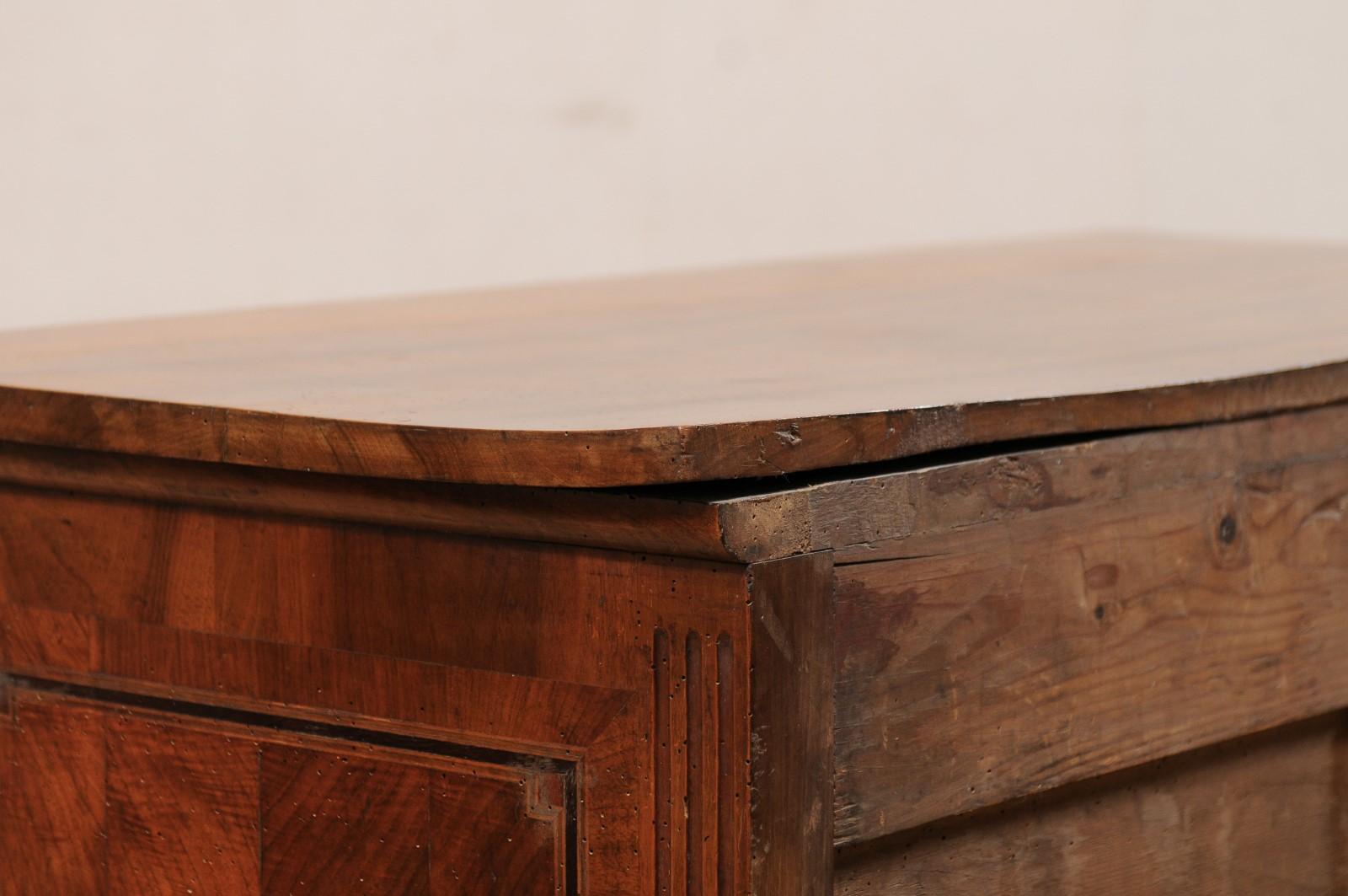 Italian 19th C. Raised 2-Drawer Chest w/Lovely Inlay & Neoclassical Hardware 7