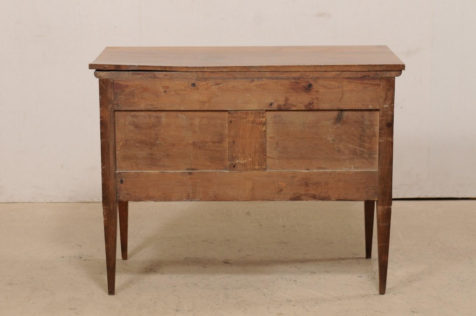 Italian 19th C. Raised 2-Drawer Chest w/Lovely Inlay & Neoclassical Hardware 4