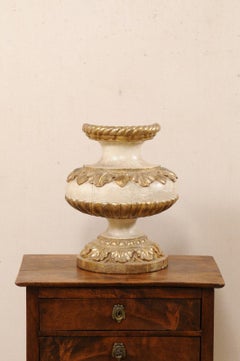 Italian 19th Century Urn-Carved Wood Fragment with it's Original Finish and Gilt