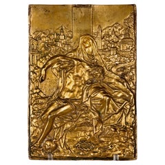 An Italian 19th Century Gilt-Bronze Relief of the Pietà