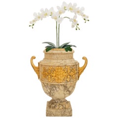 An Italian 19th century Louis XVI st. Alabaster and Ormolu planter/vase