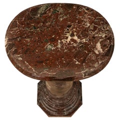 Italian 19th Century Louis XVI St. Rosso Levanto Marble Pedestal Column