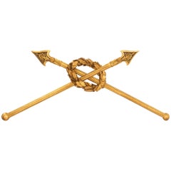 Italian 19th Century Neoclassical St. Patinated and Giltwood Wall Decor