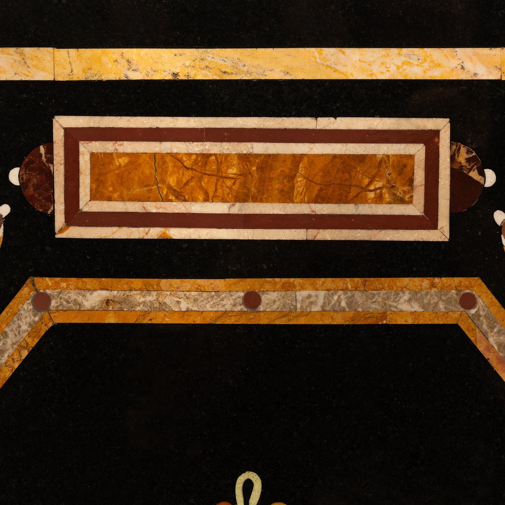 19th Century An Italian 19th century Pietra Dura Marble plaque/wall decor For Sale