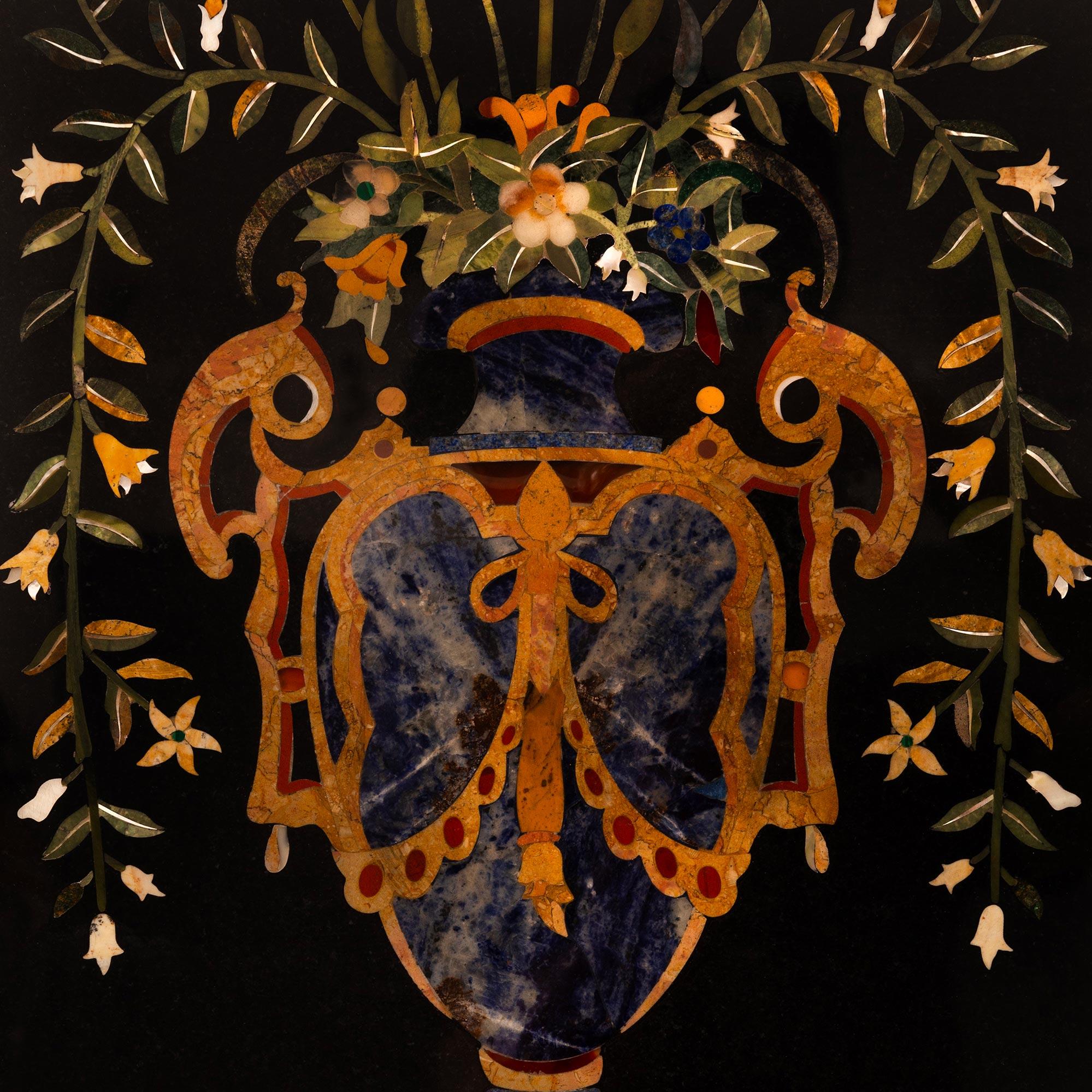 An Italian 19th century Pietra Dura Marble plaque/wall decor For Sale 3