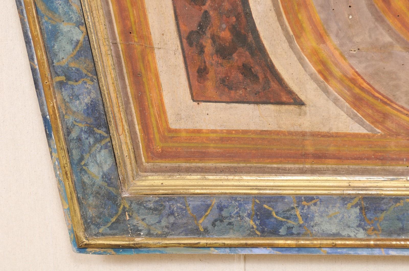 Italienische Trapezförmige Wandplakette aus dem 19. Jahrhundert im Angebot 1