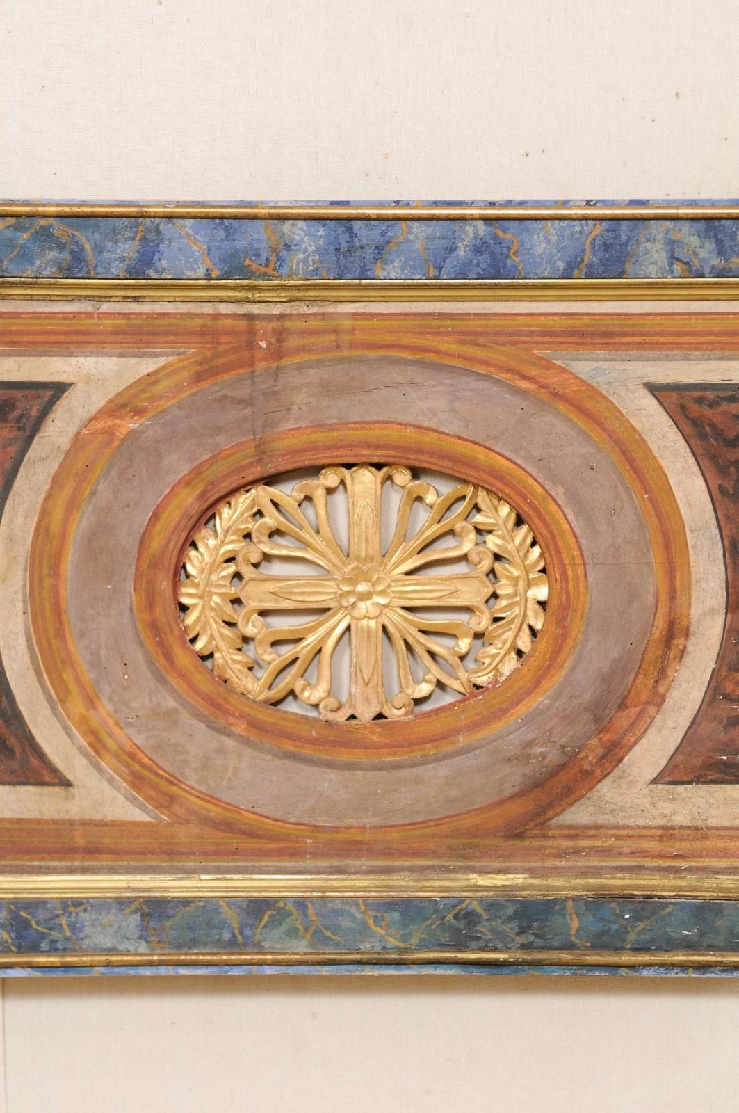 Italienische Trapezförmige Wandplakette aus dem 19. Jahrhundert im Angebot 2