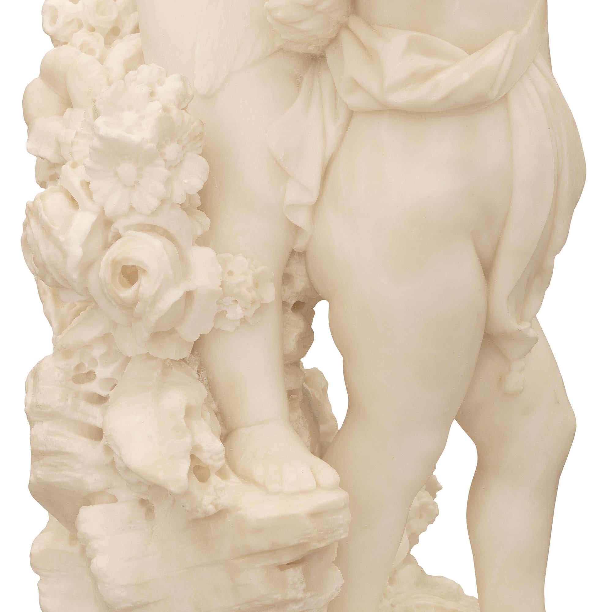 Statue italienne du 19ème siècle en marbre blanc de Carrare intitulée Amore Sdegnato en vente 5