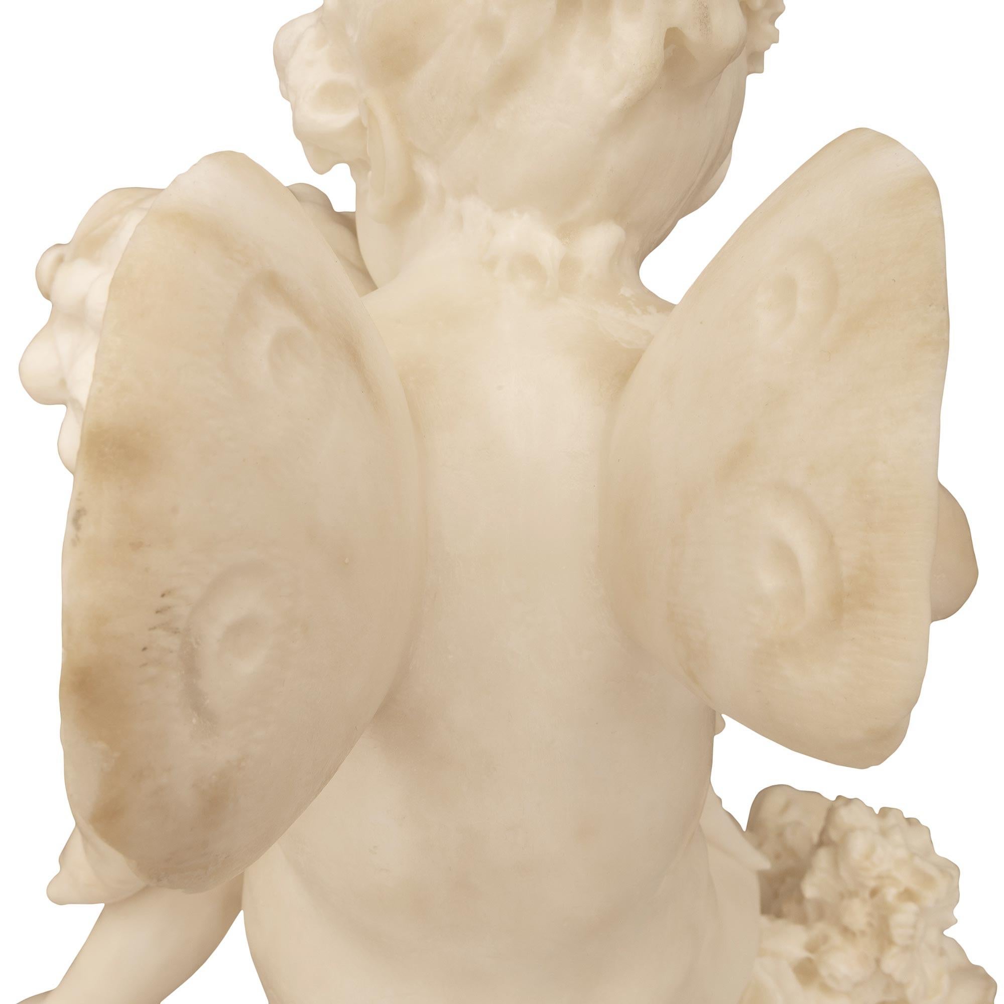 Italian 19th Century White Carrara Marble Statue Titled “Amore Sdegnato” For Sale 5