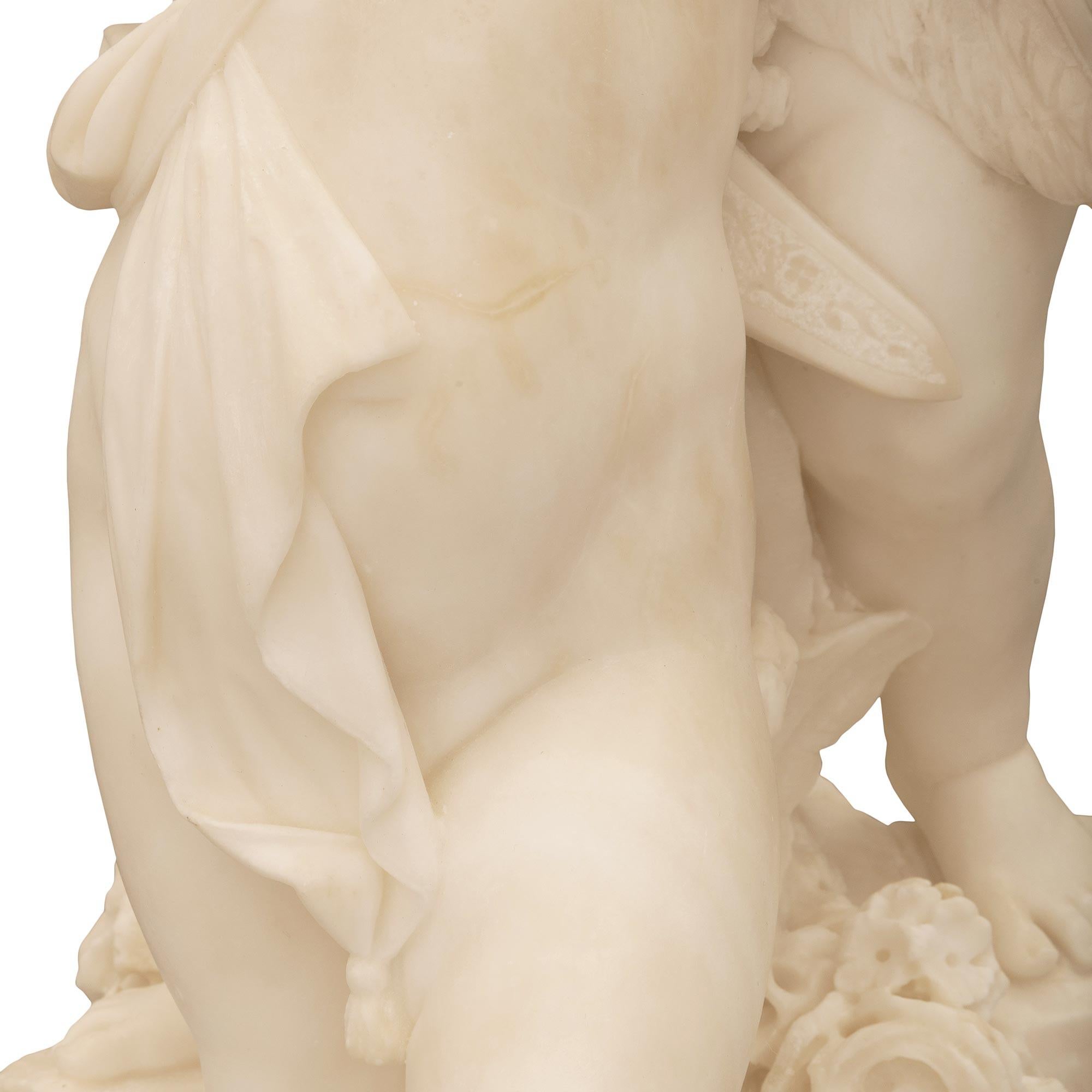 Italian 19th Century White Carrara Marble Statue Titled “Amore Sdegnato” For Sale 6