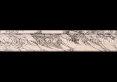 An Italian Arabescato French Louis XVI Marble Fireplace
