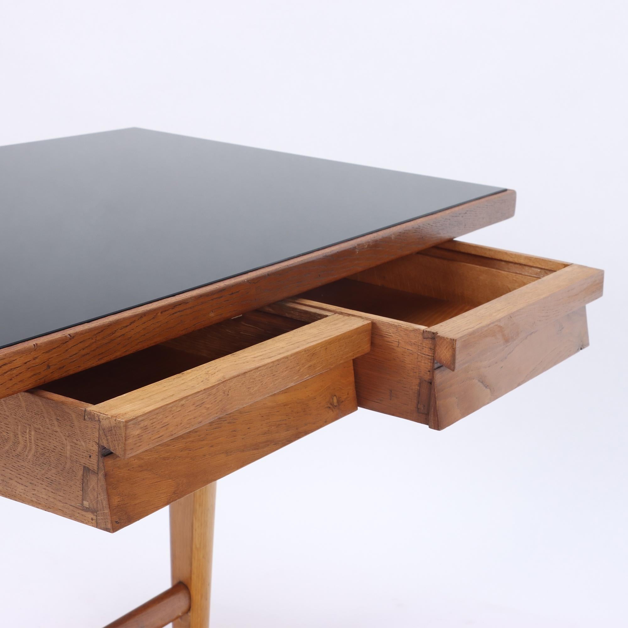 Modern Italian Architect's Oak Table / Desk Made with a Slant, circa 1960 For Sale