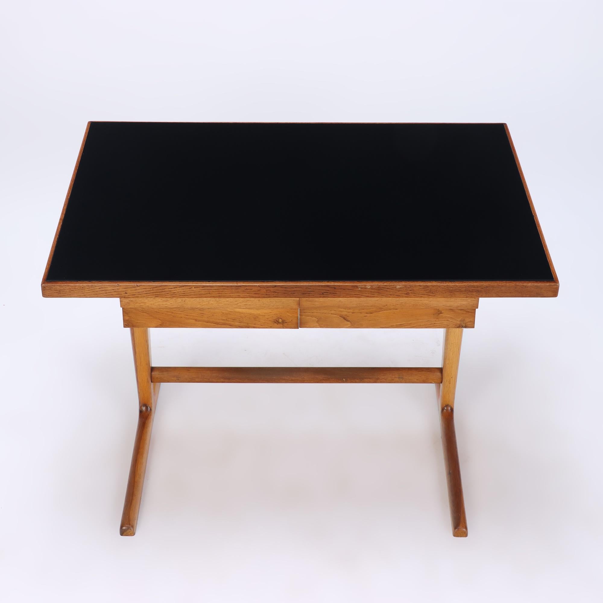Mid-20th Century Italian Architect's Oak Table / Desk Made with a Slant, circa 1960 For Sale