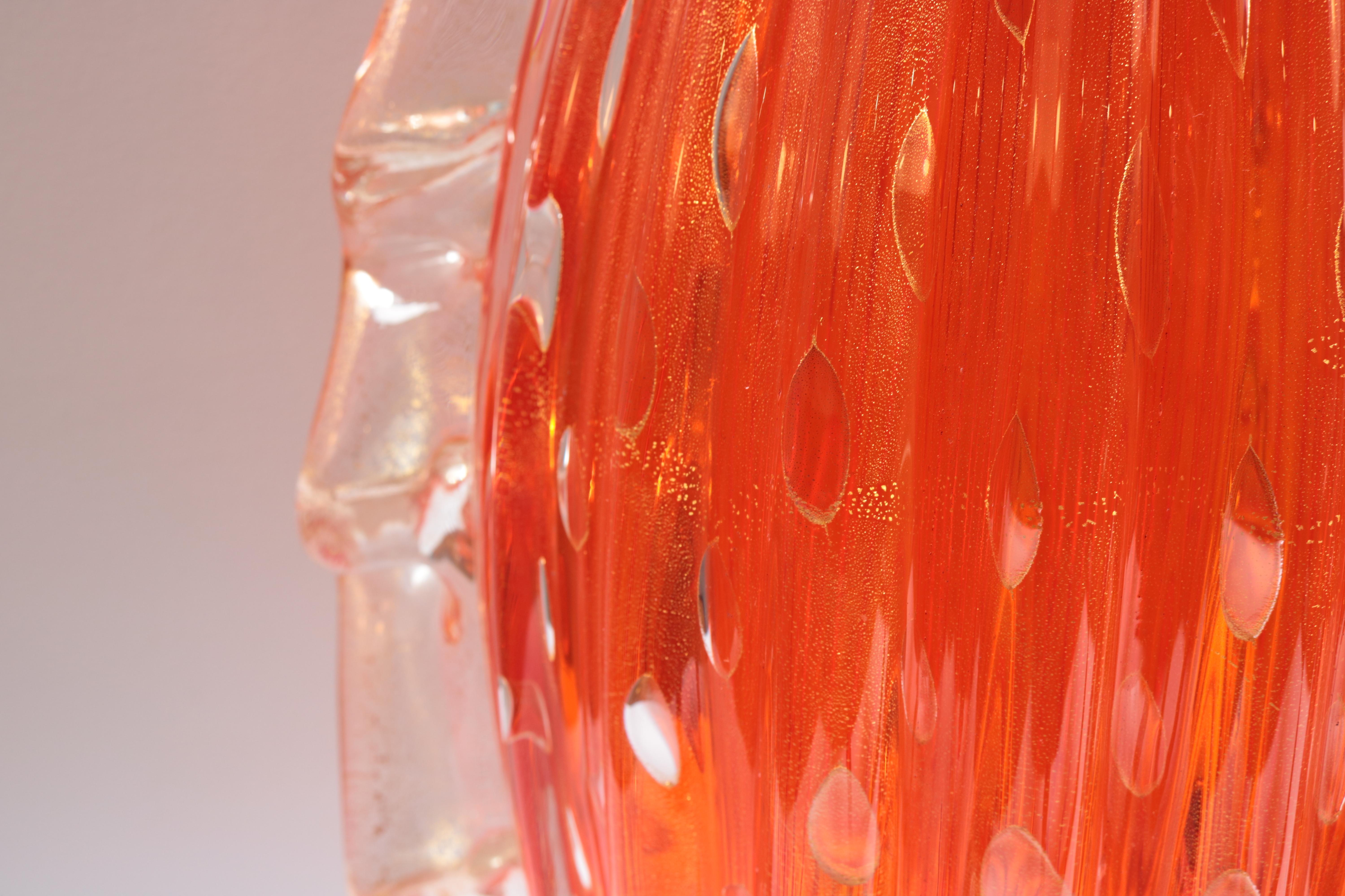Italian Art Glass Vase by Toso In Good Condition For Sale In New York, NY