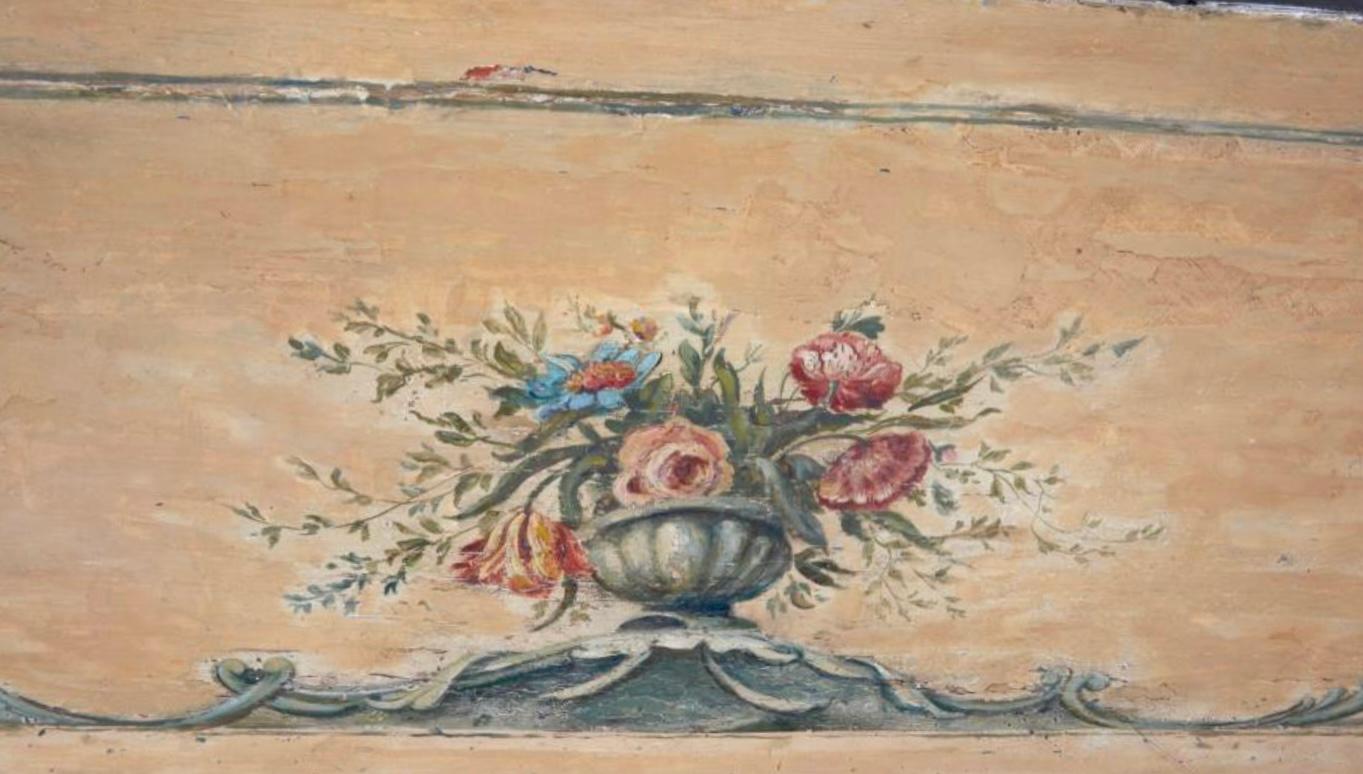 Wood An Italian Baroque Polychrome Painted Credenza
