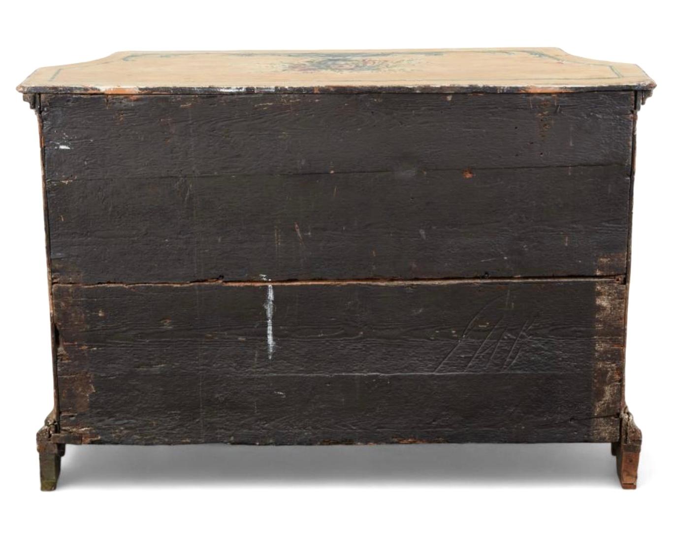 An Italian Baroque Polychrome Painted Credenza 2