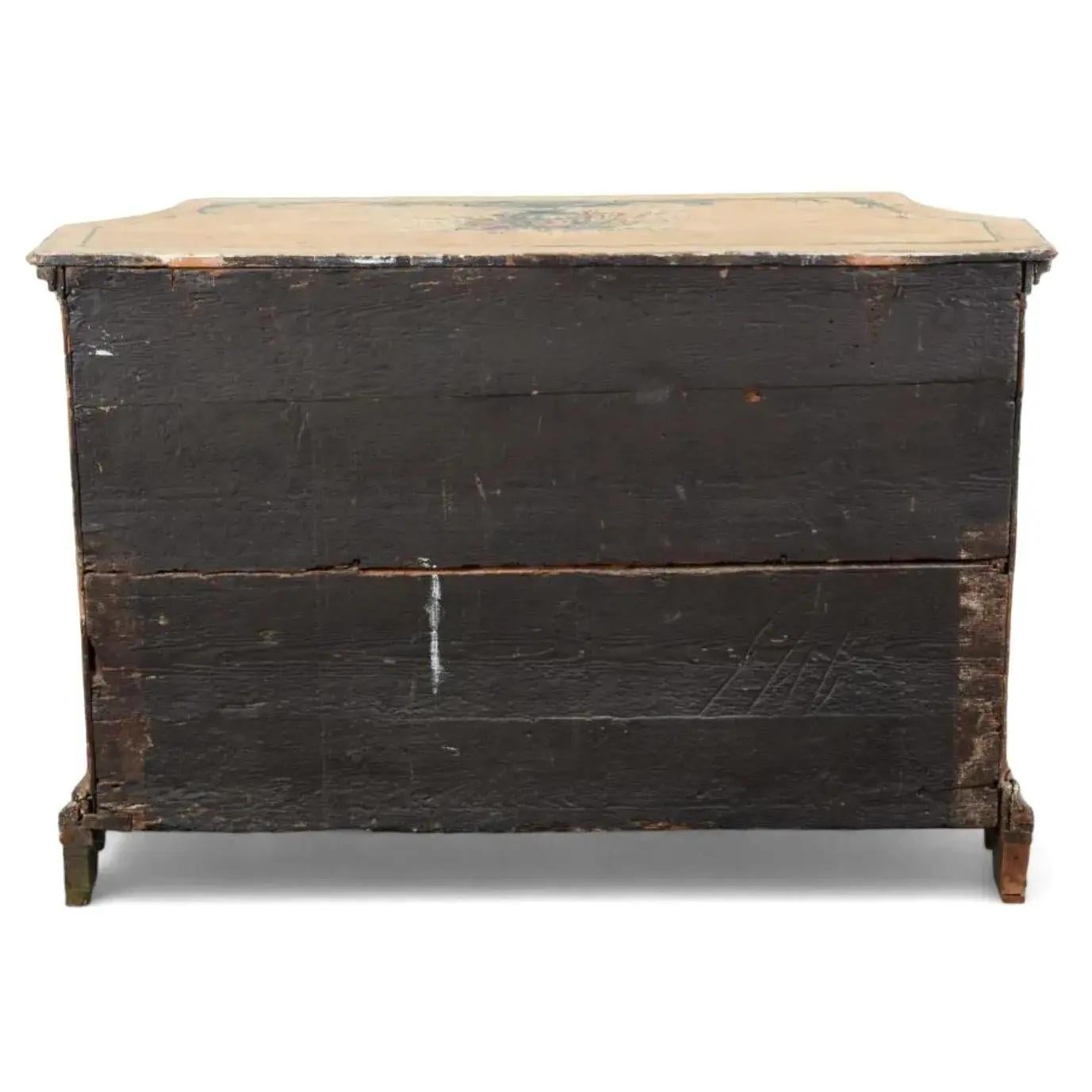 Crédence baroque italienne peinte en polychrome en vente 2