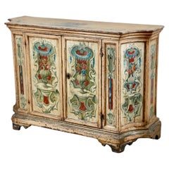 An Italian Baroque Polychrome Painted Credenza