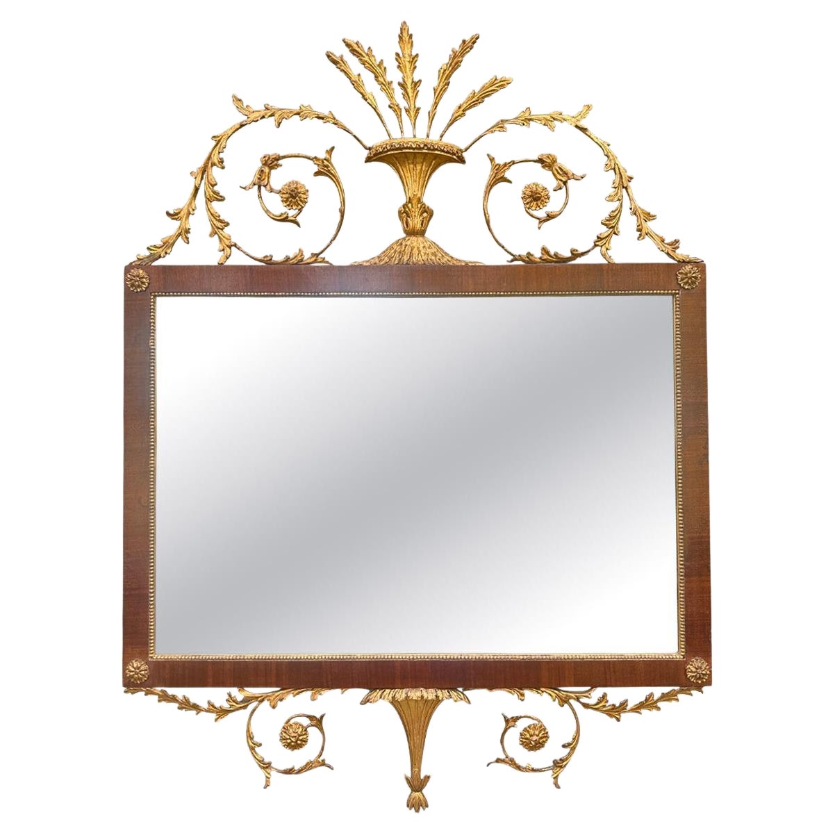 An Italian Baroque Style Carved And Gilt Mirror