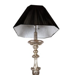 An Italian Baroque-Style Silvered Wood Floor Lamp