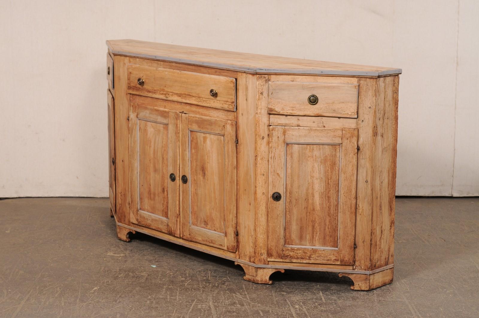 Consolle a buffet in legno sbiancato italiano, inizio XIX secolo. in vendita 8