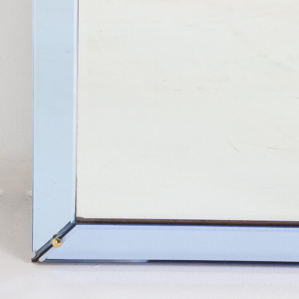 Specchio italiano in vetro blu, A.I.C. 1960. In condizioni buone in vendita a Philadelphia, PA