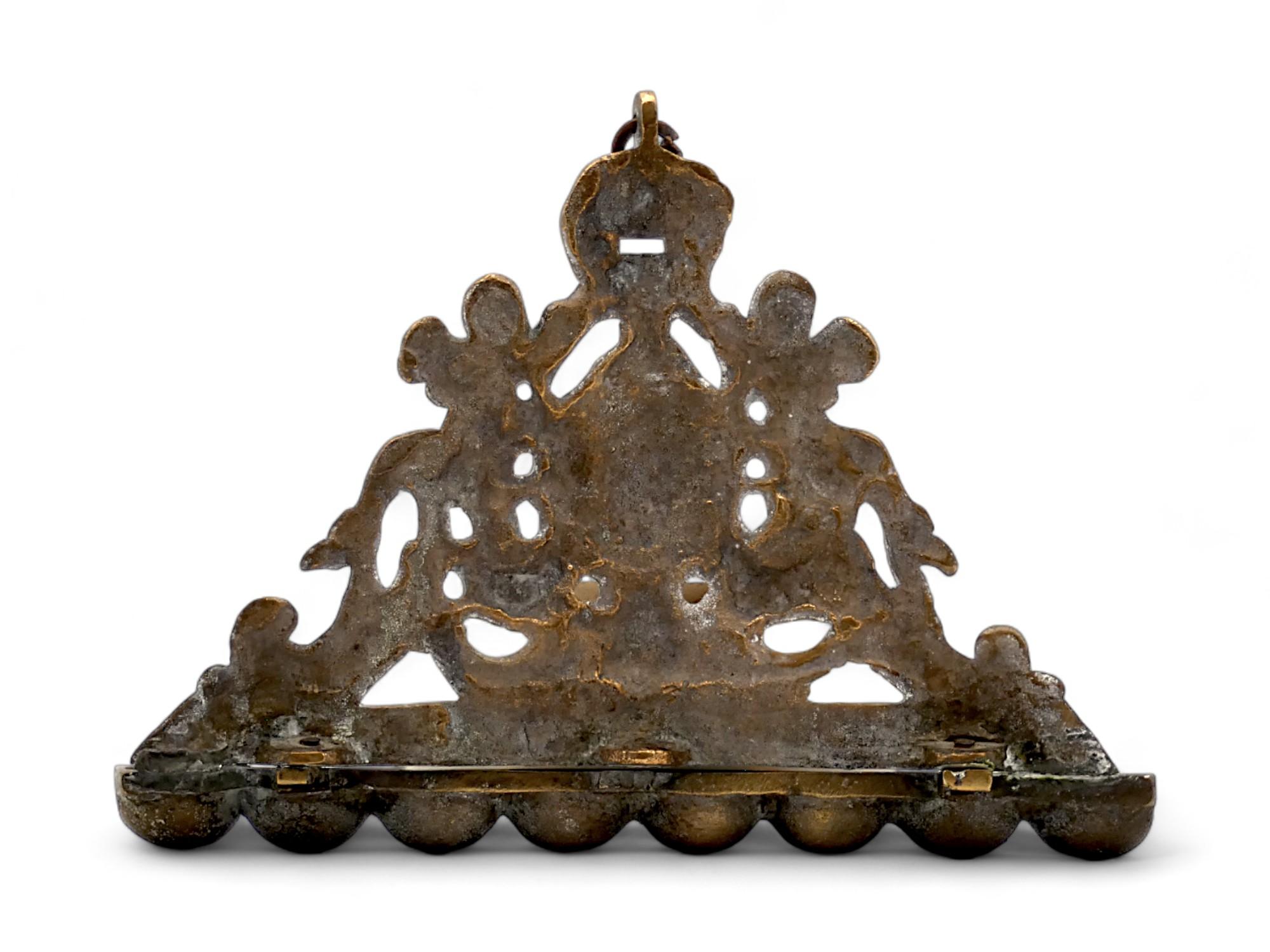 An Italian Brass Hanukkah Lamp, 17-18th Century For Sale 1