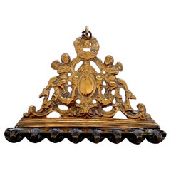Antique An Italian Brass Hanukkah Lamp, 17-18th Century