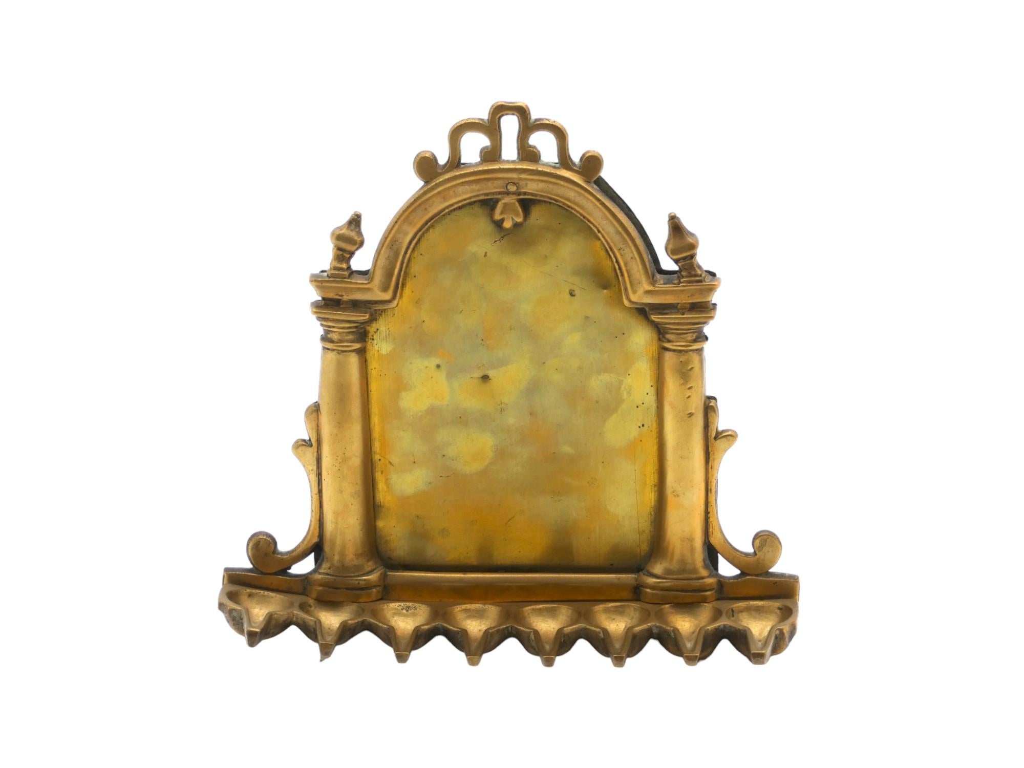 Calco Lampada Hanukkah italiana in ottone, CIRCA 1700 in vendita