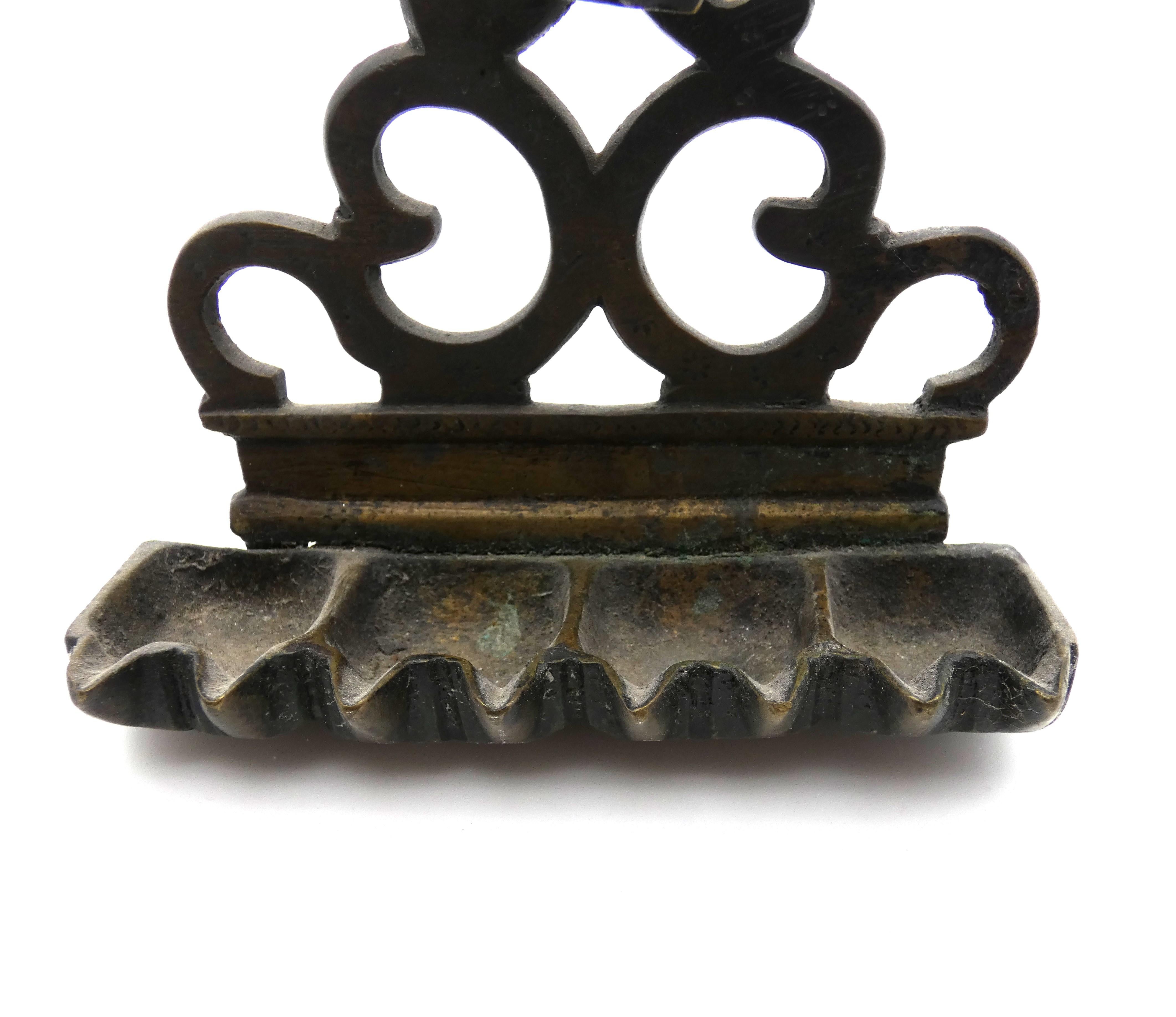 African A Brass Hanukkah Lamp, North Africa mid 19th Century For Sale