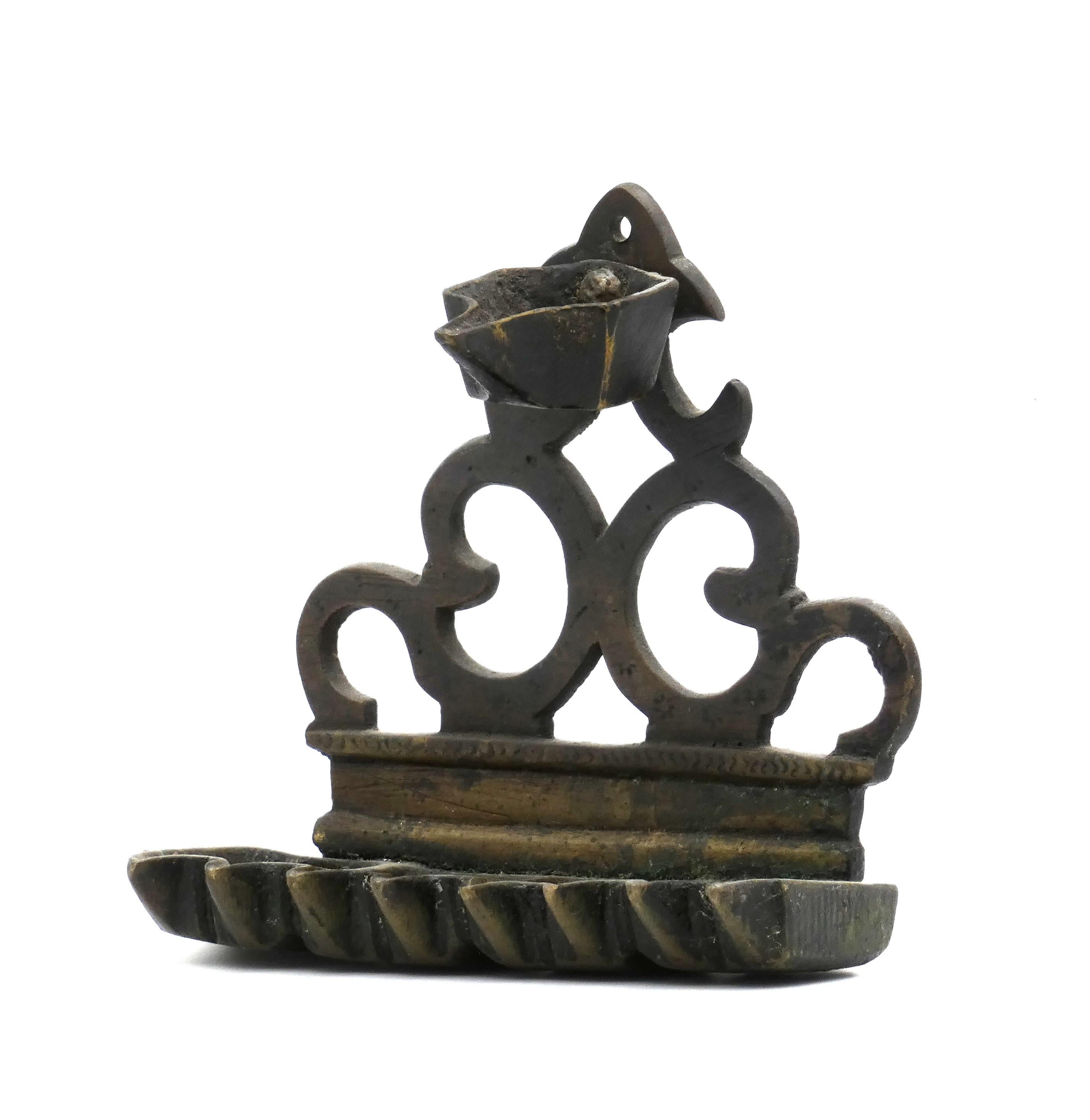 A Brass Hanukkah Lamp, North Africa mid 19th Century For Sale 1
