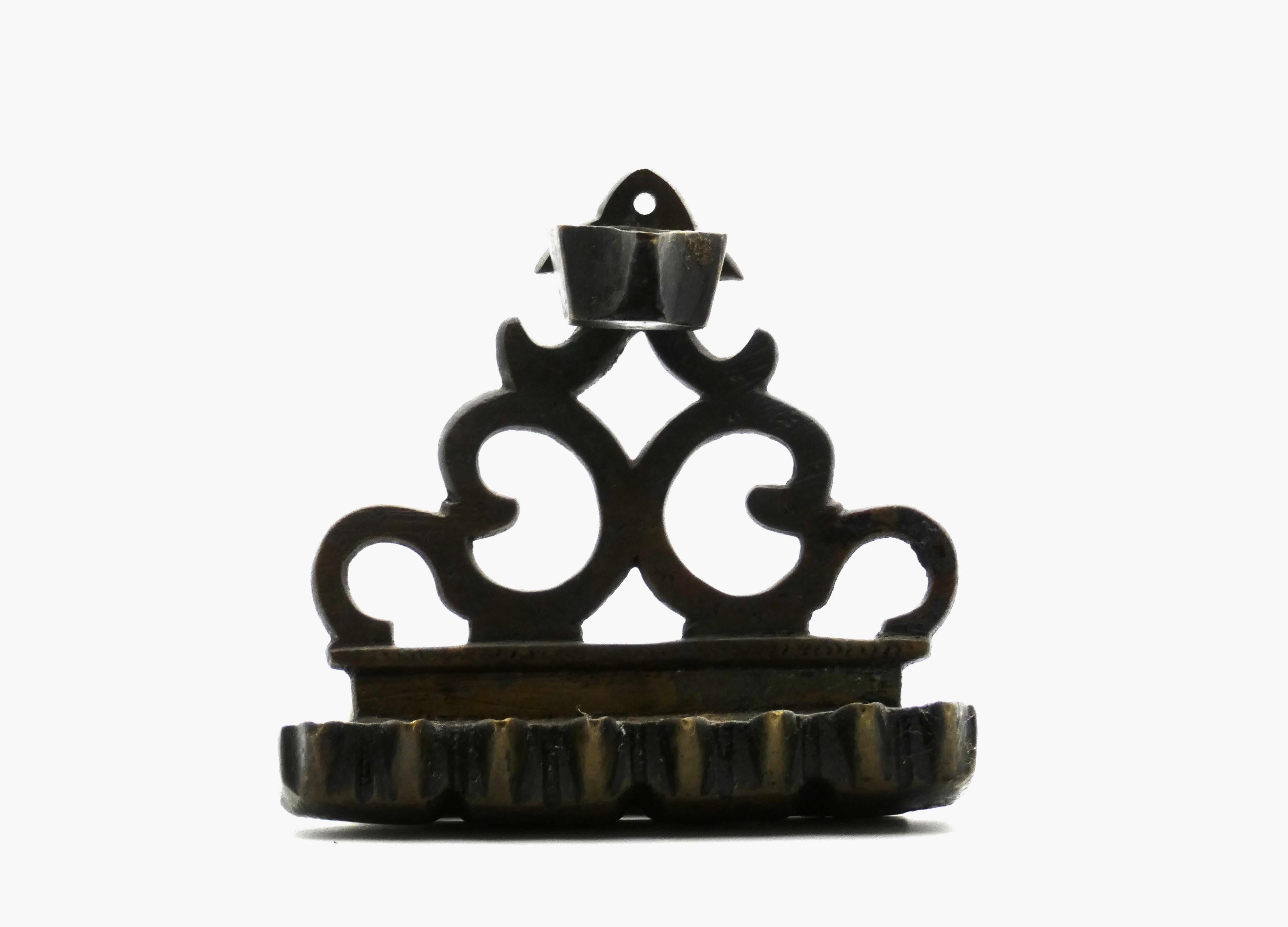 A Brass Hanukkah Lamp, North Africa mid 19th Century For Sale 2