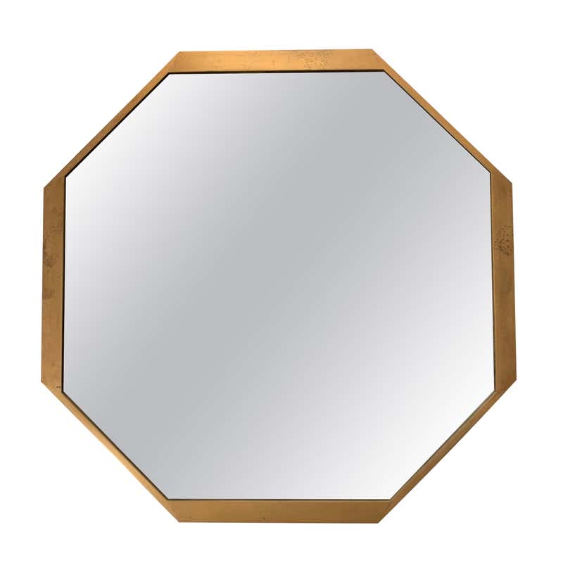 Octagonal Brass Mirrors For Sale at 1stdibs