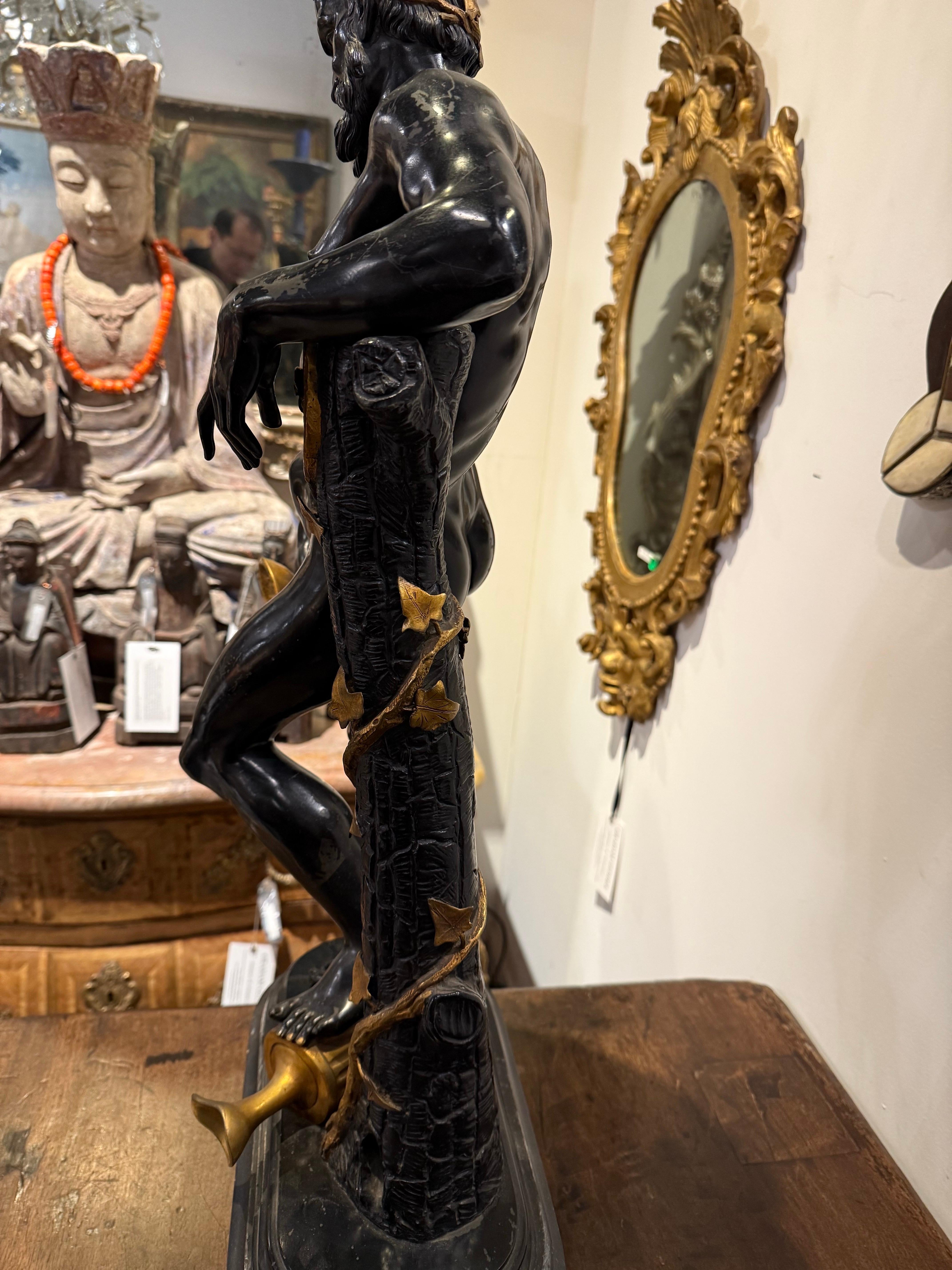 Figura bacchica italiana in bronzo e ormolu, XIX secolo in vendita 4