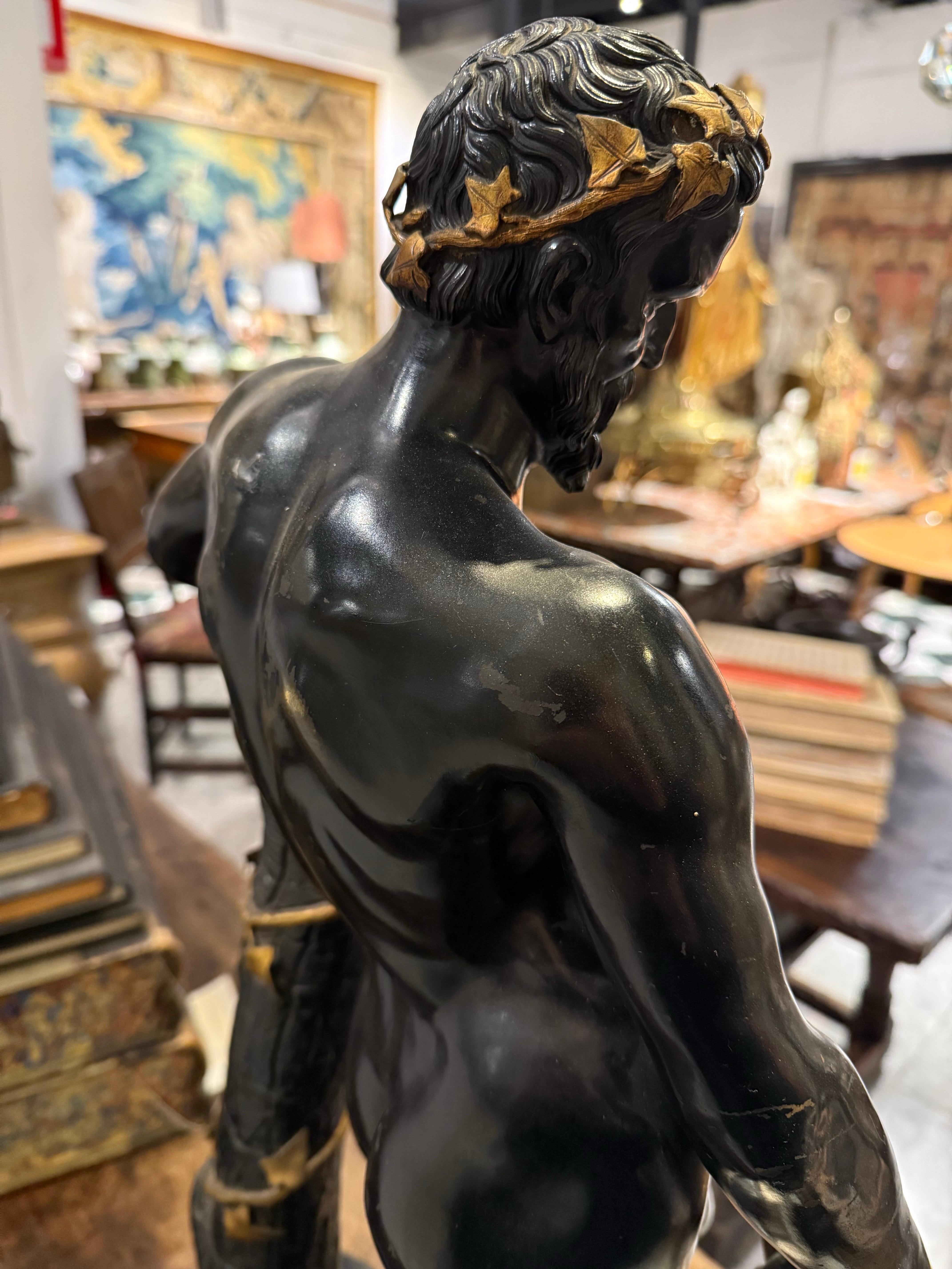 Figura bacchica italiana in bronzo e ormolu, XIX secolo in vendita 5