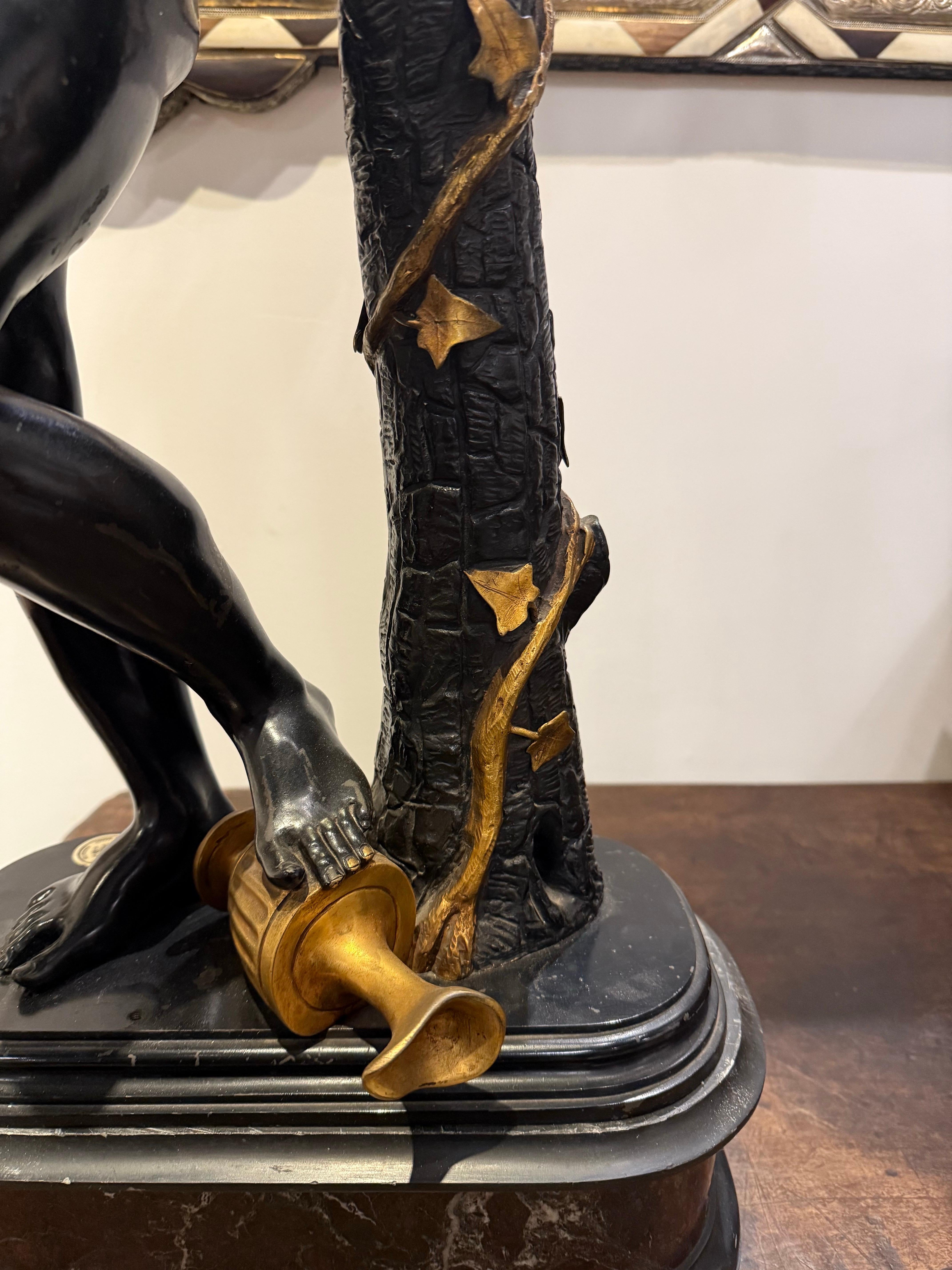 Calco Figura bacchica italiana in bronzo e ormolu, XIX secolo in vendita