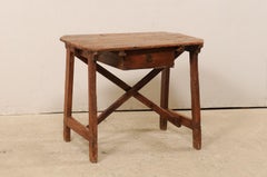 Italian "Capretta" Table or Smaller-Size Desk with Drawer, 19th Century