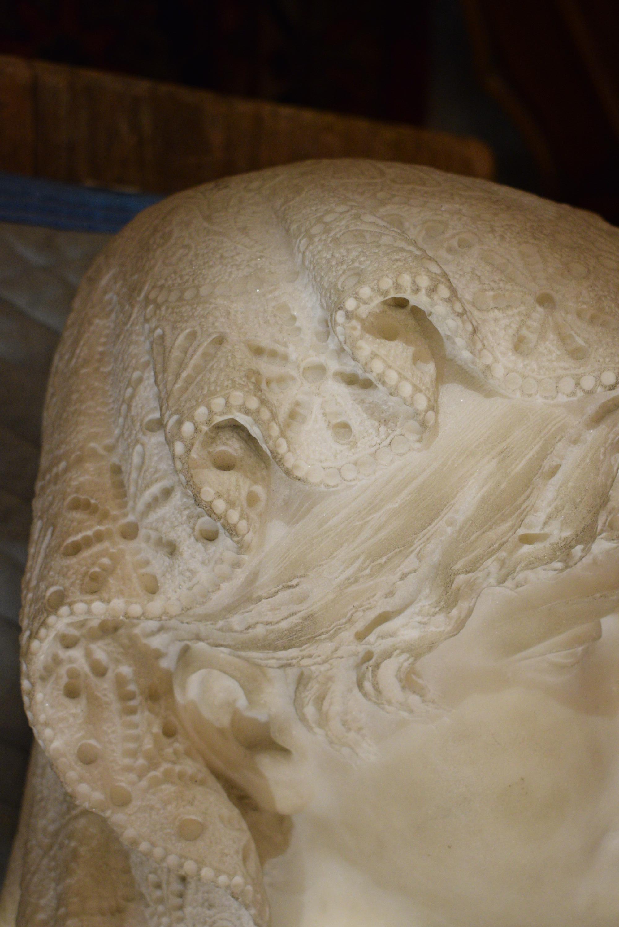 Italian Carrara Marble Bust of a Woman, 19th Century 1