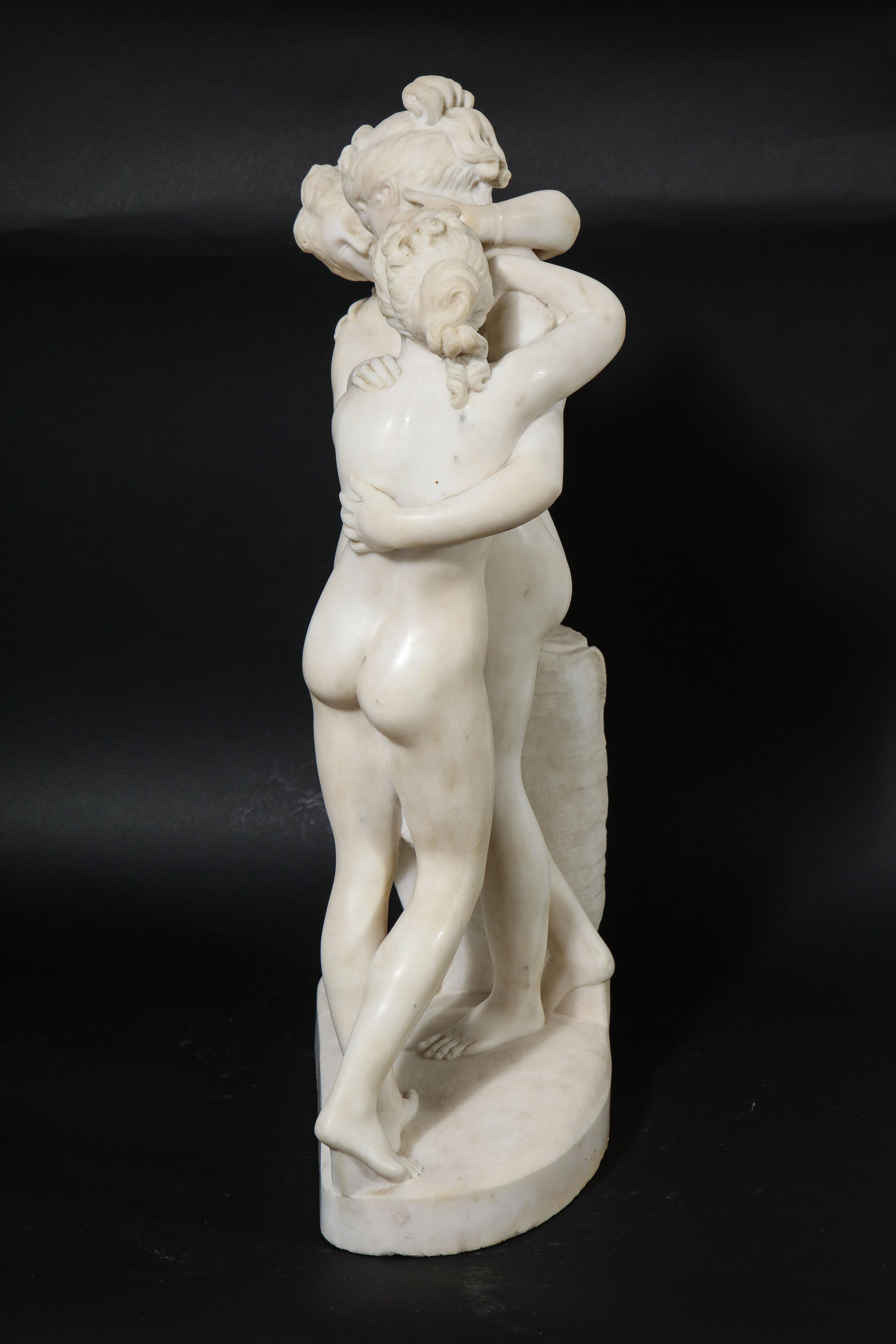 Louis XVI An Italian Carrara Marble Model of the Three Graces, after Antonio Canova For Sale