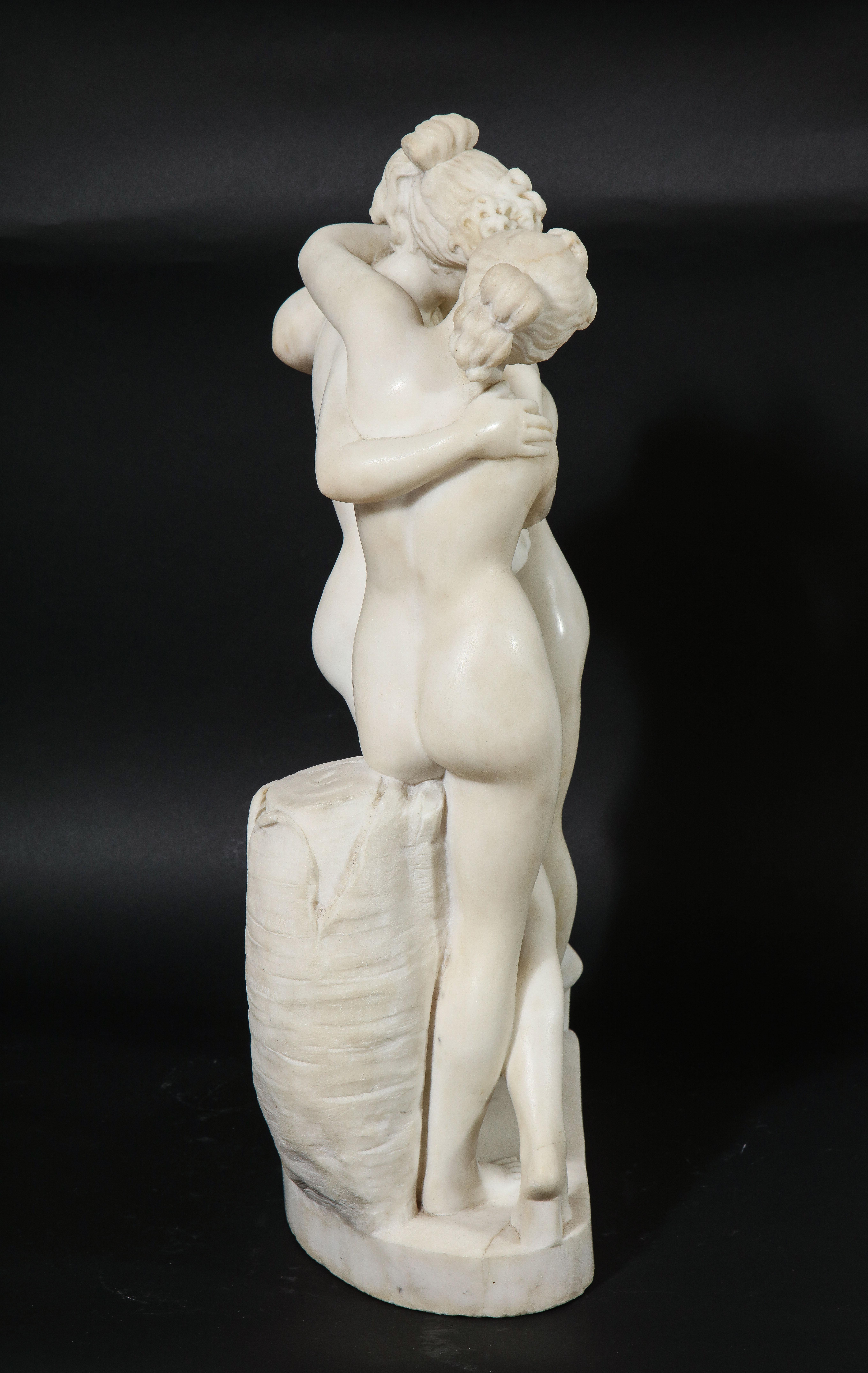 An Italian Carrara Marble Model of the Three Graces, after Antonio Canova For Sale 2