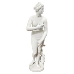 Italian Carrara Marble Statue of Venus De Medici, 19th Century
