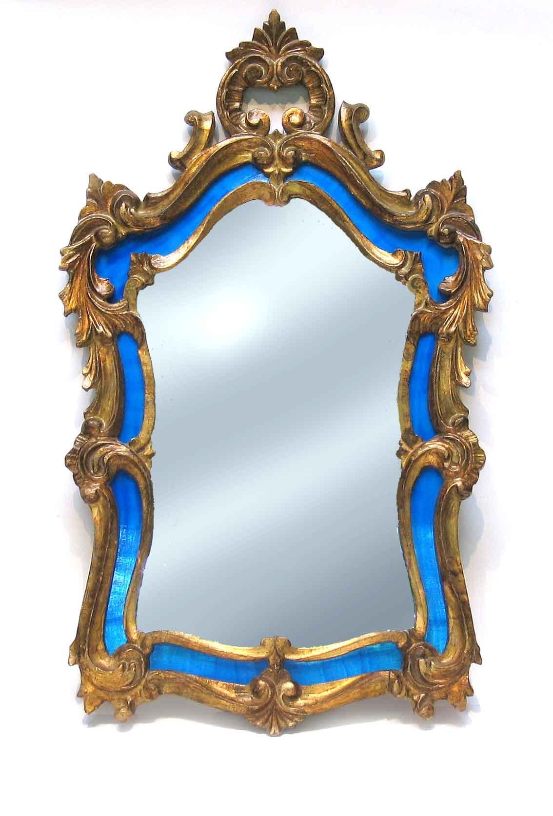 Ein italienischer geschnitzter Giltwood-Spiegel im Barockstil 20. (Italienisch) im Angebot