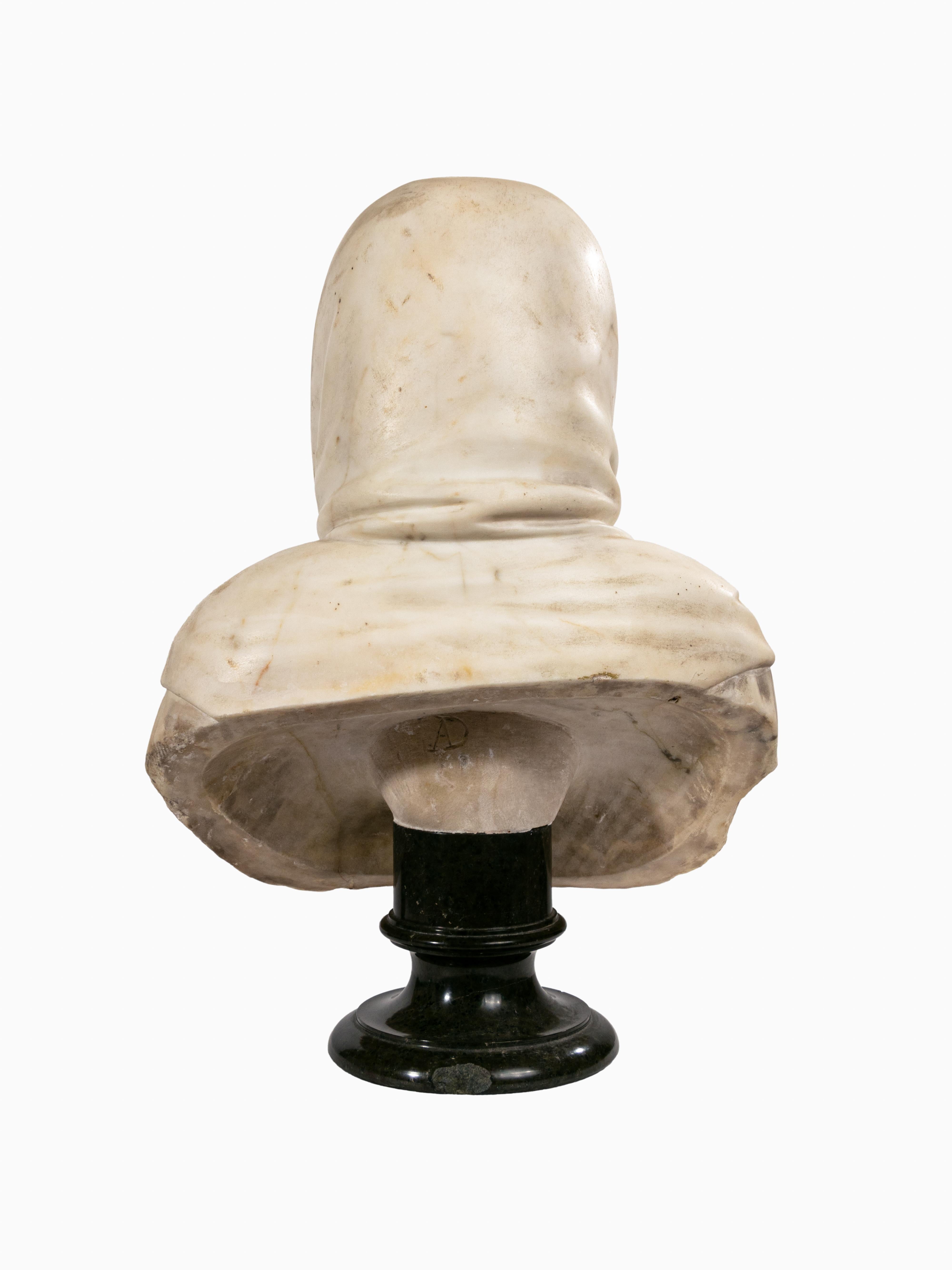 An Italian Carved Marble Bust of Girolamo Savonarola In Good Condition For Sale In New York, NY