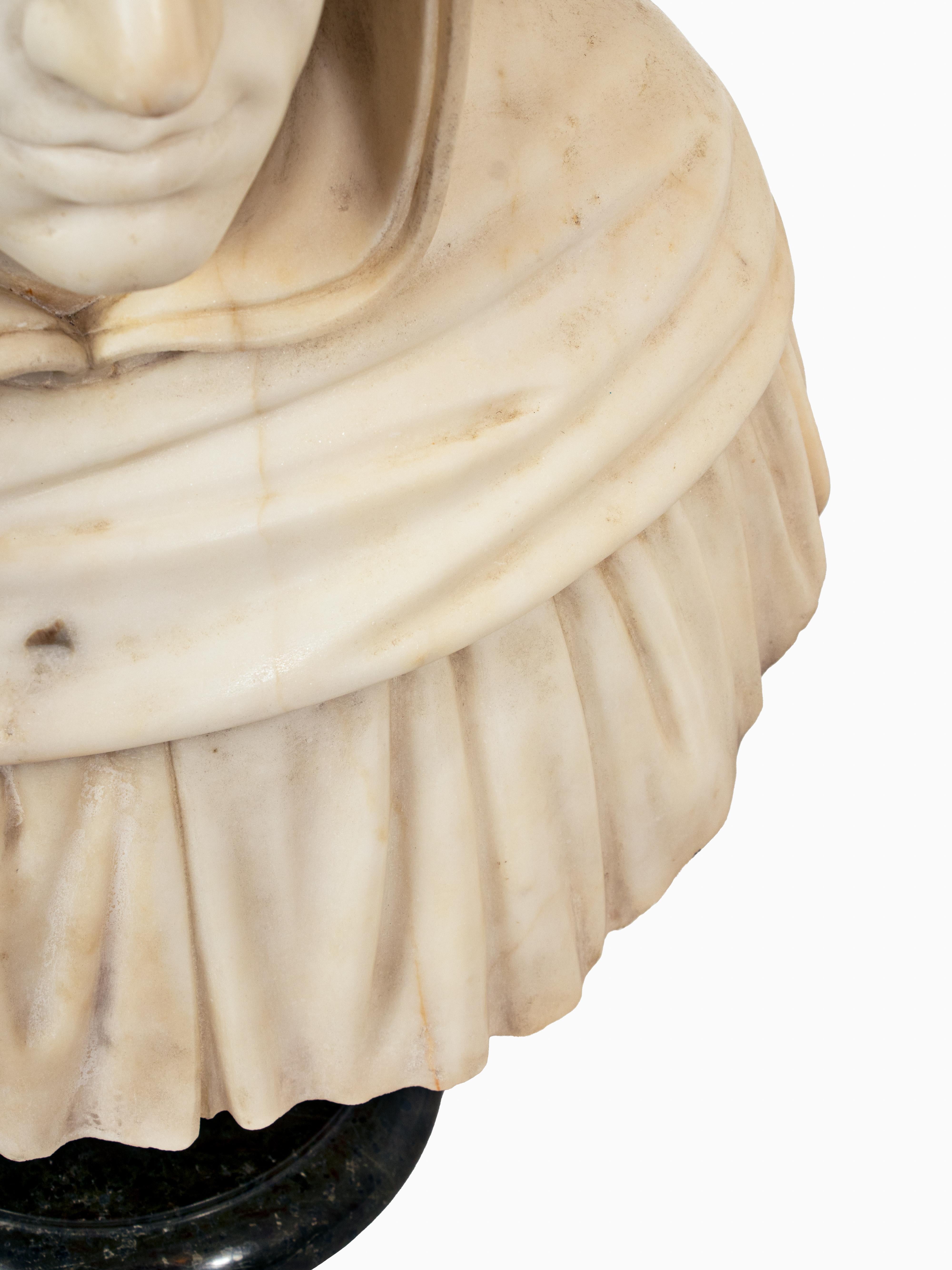 An Italian Carved Marble Bust of Girolamo Savonarola For Sale 2