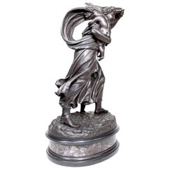 An Italian Cast 19th Century Bronze Group Mother & Children Titled "La Tempête"