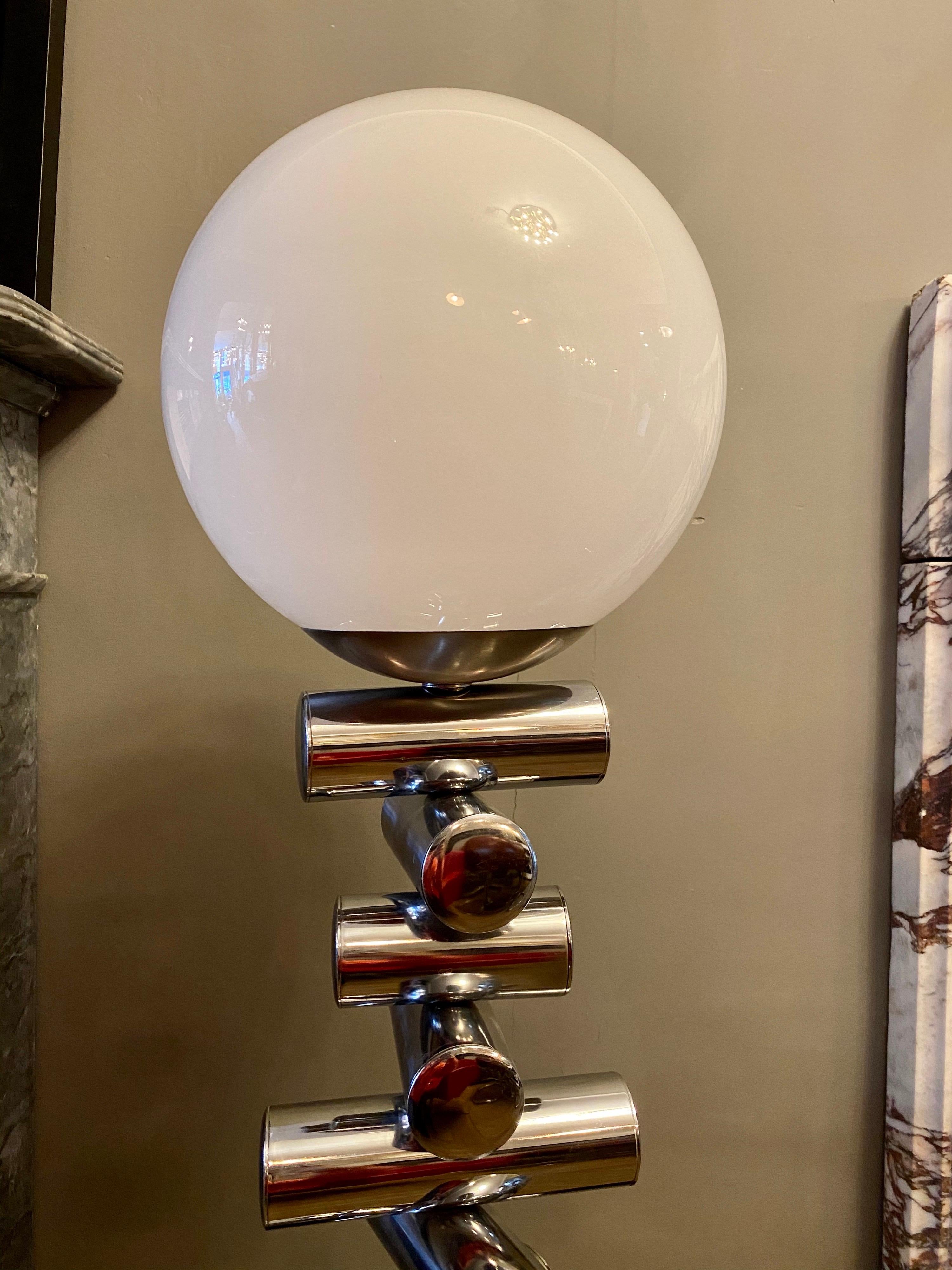 Mid-20th Century Italian Chrome Floor Lamp