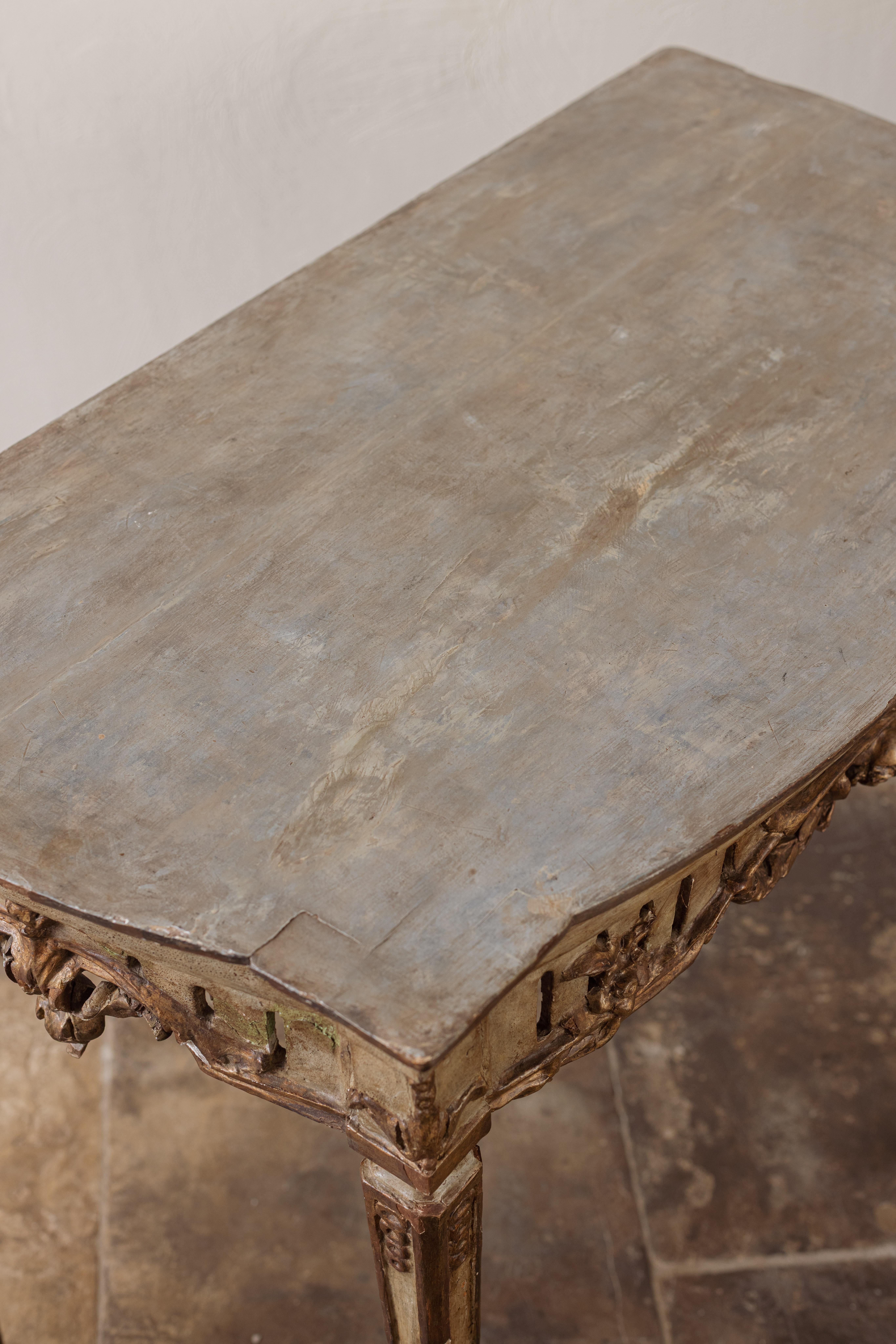 Wood An 18th Century Italian Console Table For Sale