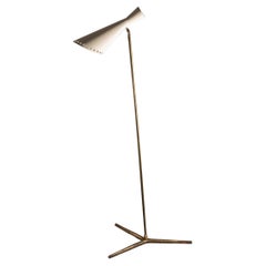 Retro An Italian Diabolo floor Lamp in Brass and Metal Lacquered, 1950s