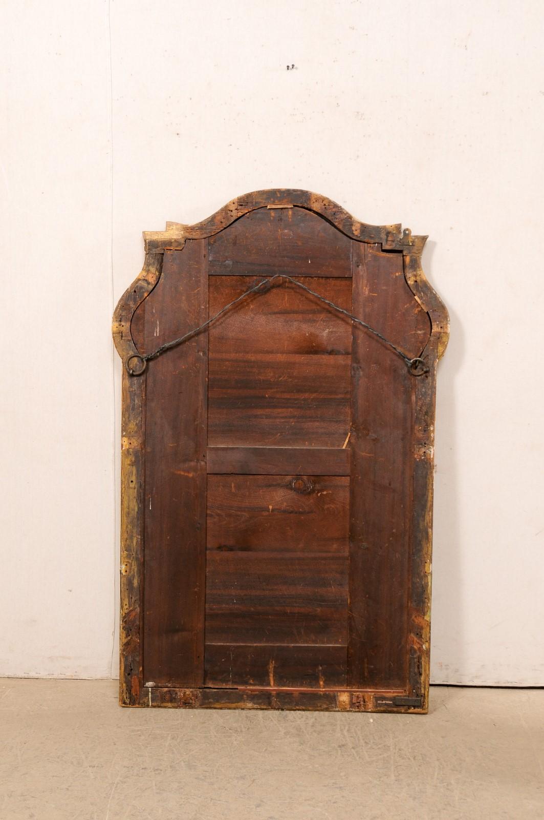 An Italian Early 19th Century Carved-Wood Mirror w/its Original Finish 8